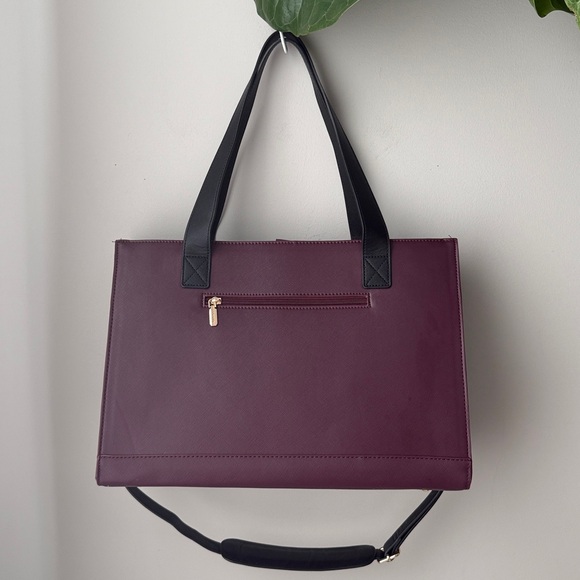 LOVEVOOK Black & Purple Aphrodite Tote Laptop Business Diaper Bag - Picture 9 of 10